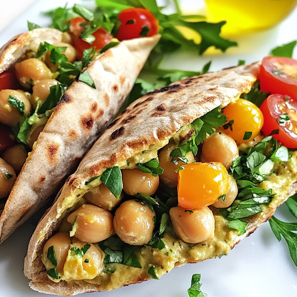 Herby Quick Recipes Chickpea Pita Pockets Delight