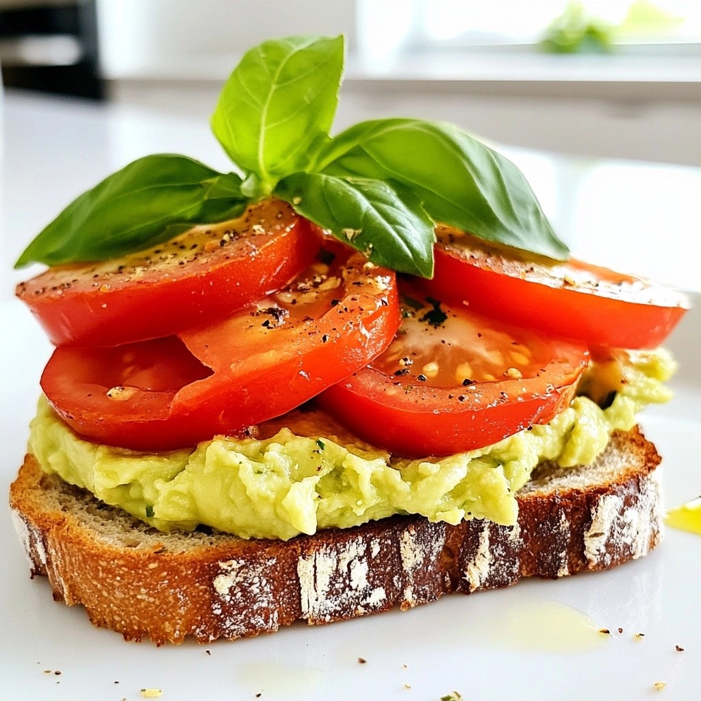 Simple Quick Recipes Avocado & Tomato Sandwich Delight